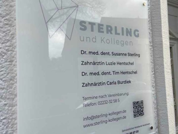 Zahnarzt Praxisschild Acryl Köln