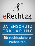 eRecht24 Datenschutzerklärung Siegel für rechtssichere Webseiten