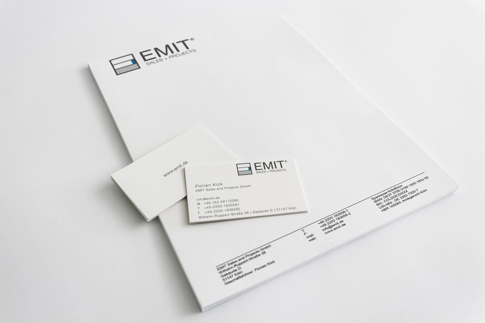 Briefpapier EMIT Sales + Projects