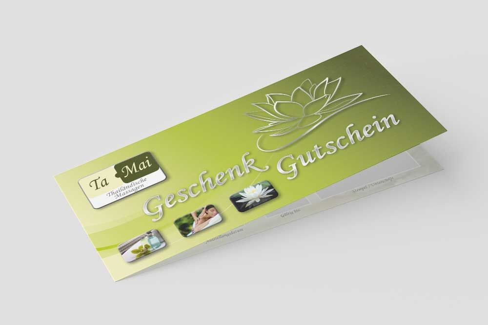 Geschenkgutschein Klappkarte